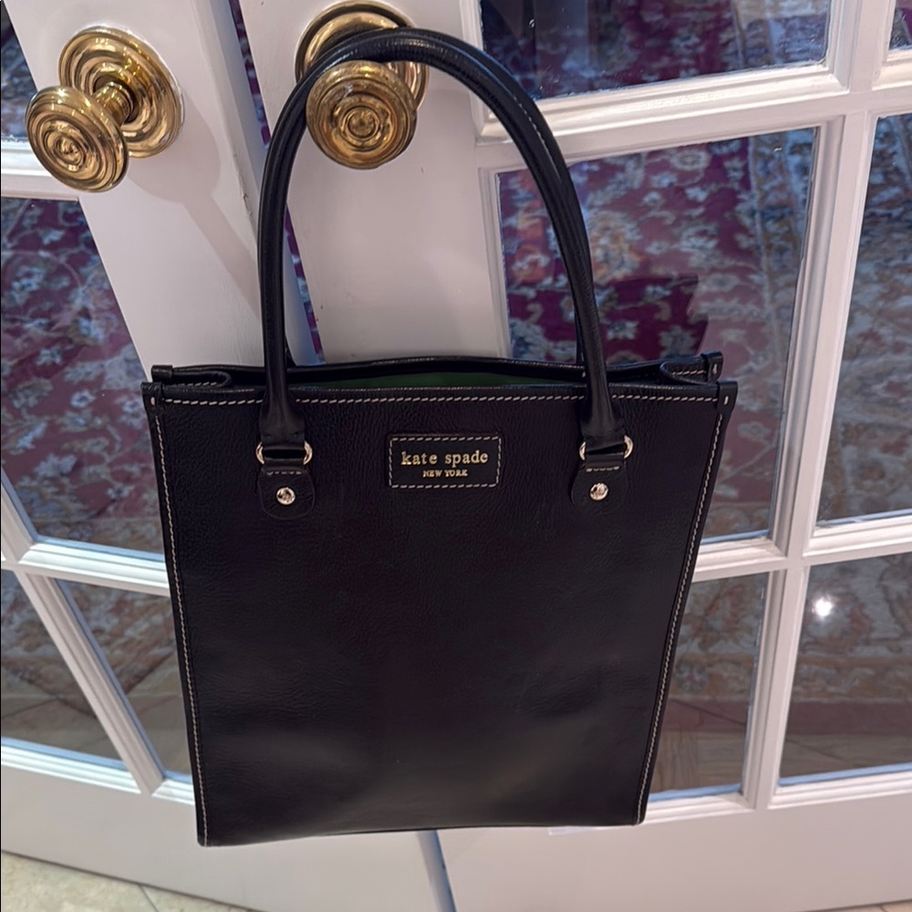 Kate Spade Black Leather Tote Bag